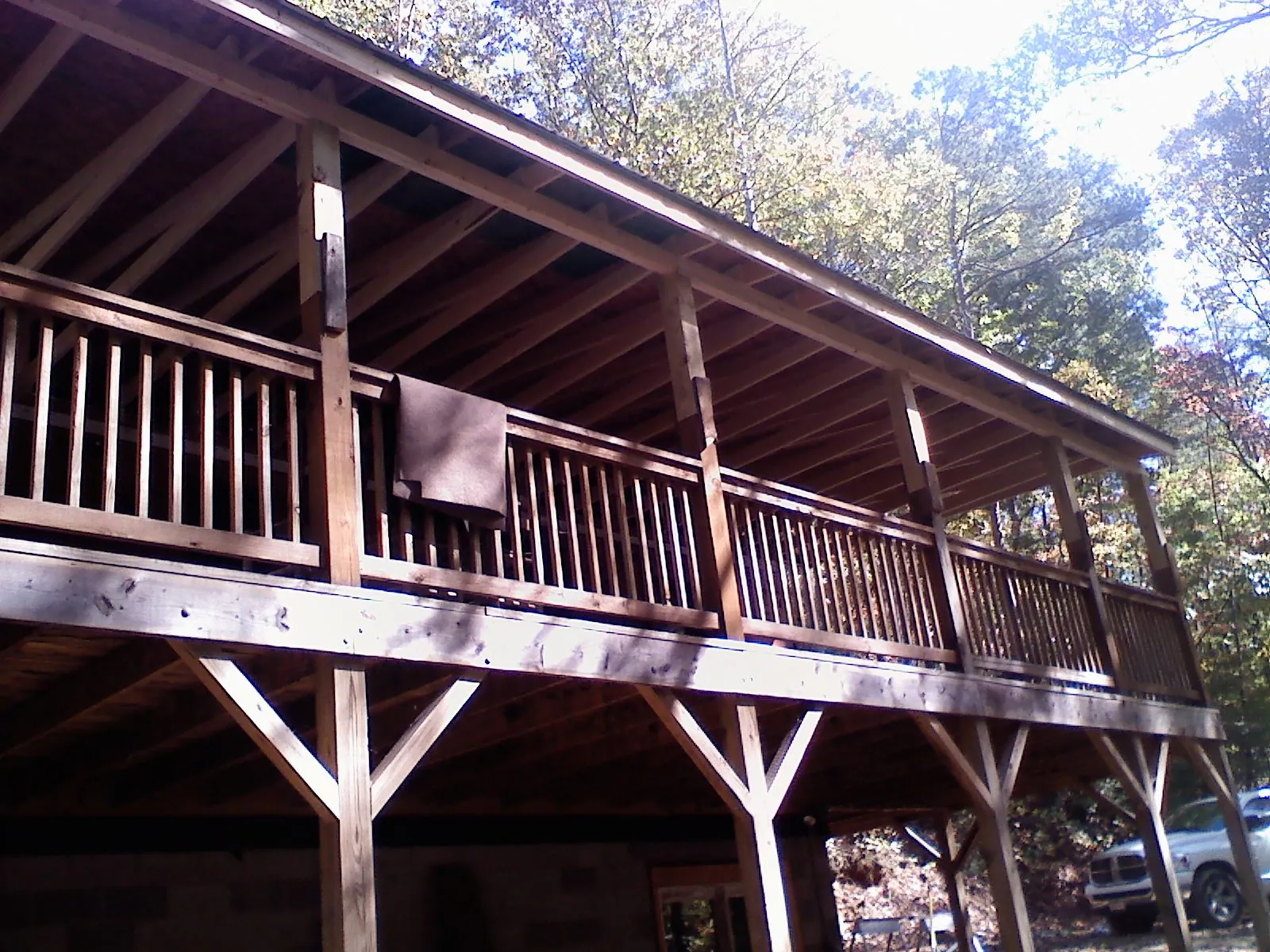 Timber framing under a new elevated porch and deck — Roof Leak Repair in Statham by Roofing Brothers